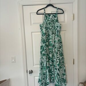 LANDS' END Linen Sleeveless Midi Dress